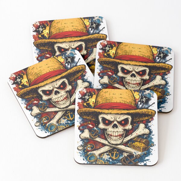 Item preview, One Piece Luffy Skull Treasure | Straw Hat Adventure Vintage Art designed and sold by SGeorgee.