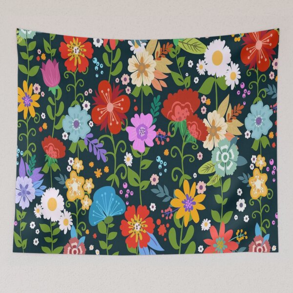 Item preview, Botanical Bazaar: Vibrant Folk-Art Floral Pattern designed and sold by LiveLearnCreate.