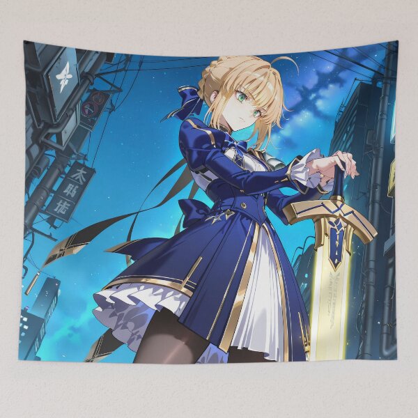 Item preview, Saber Fate Stay Night Neon Knight Sword City Night designed and sold by B5fivemerch.