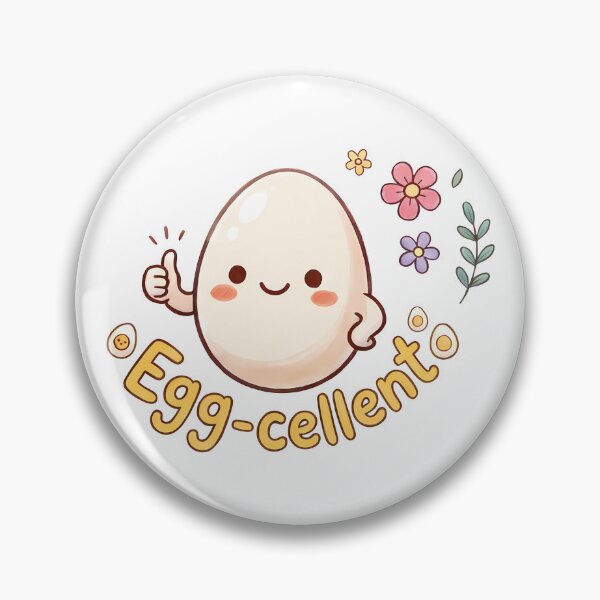 Item preview, Egg‑cellent Kawaii punny sticker designed and sold by RGB-crayon.