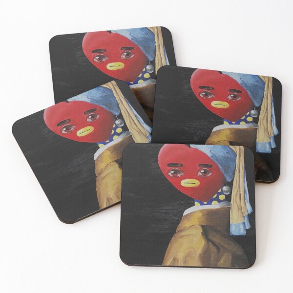 Item preview, red guy super cool painting earring designed and sold by elilacz.
