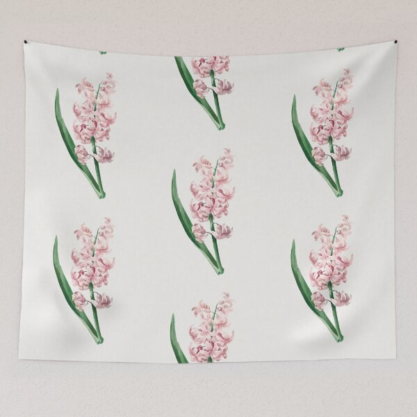 Item preview, Pink Hyacinth Flowers Vintage Botanical Illustration designed and sold by TheRetroArtRoom.
