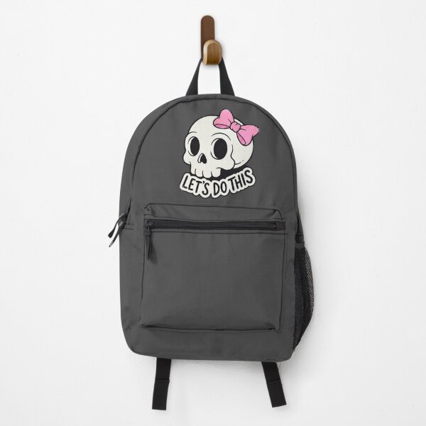 Item preview, Let’s Do This - Cute Skull With Pink Bow designed and sold by Graphic Vibe Designs.