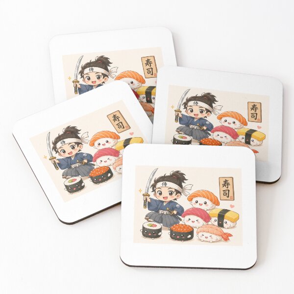 Item preview, Cute Sushi Samurai Character Japan designed and sold by オルフェドリーム.