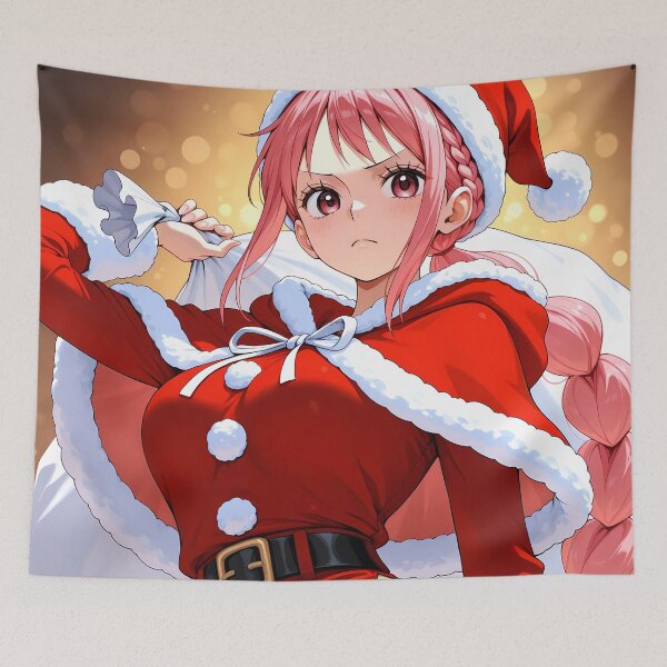 Item preview, Rebecca One Piece Christmas Santa Cheer Pink Hair designed and sold by SubtextandSass.