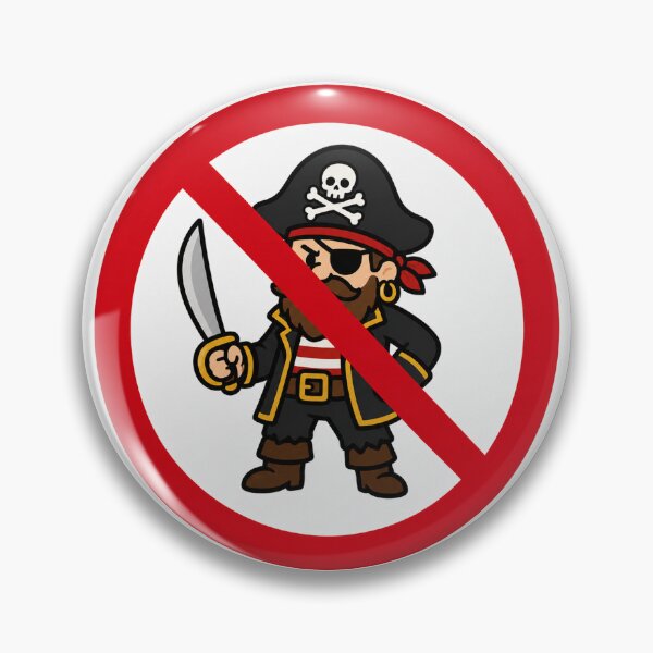 Item preview, No Pirate Funny Anti Pirate Meme Design designed and sold by MonkiFlipp.