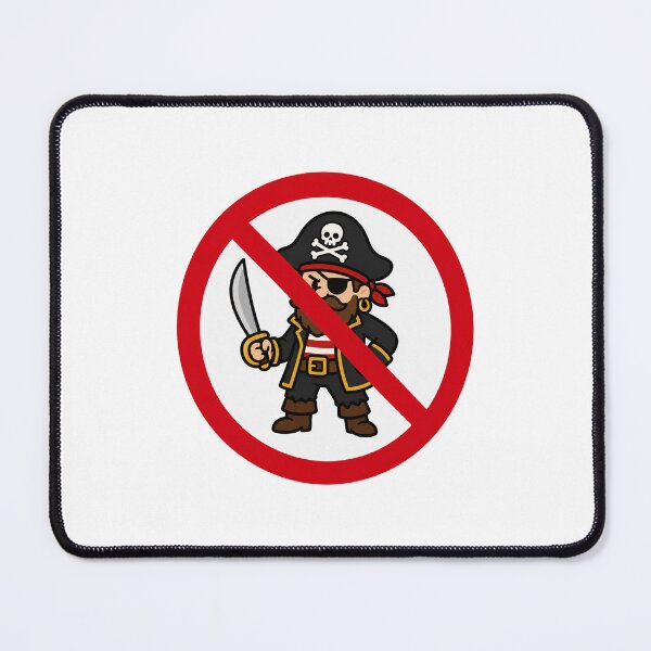 Item preview, No Pirate Funny Anti Pirate Meme Design designed and sold by MonkiFlipp.