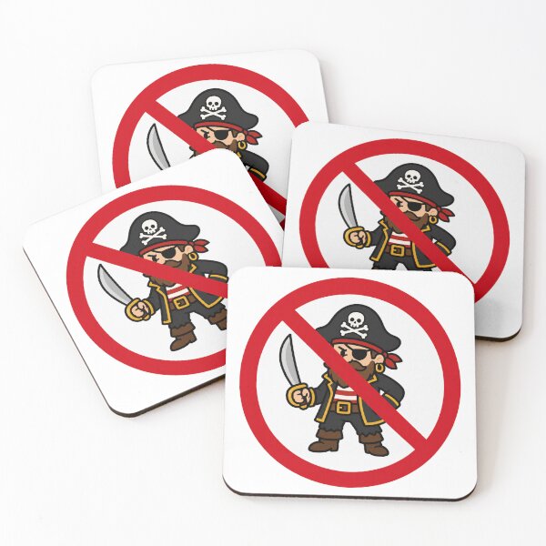 Item preview, No Pirate Funny Anti Pirate Meme Design designed and sold by MonkiFlipp.