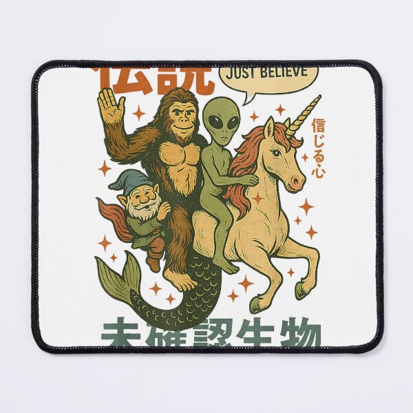 Item preview, Funny Bigfoot Alien Unicorn Japanese Art Mythical Graphic T-Shirt designed and sold by NFTaletellers.