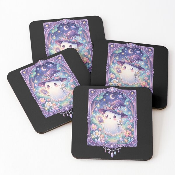Item preview, Cute Ghost Witch Magical Ghost Wizard Kawaii pastel gothic designed and sold by CF_VintageDesign.