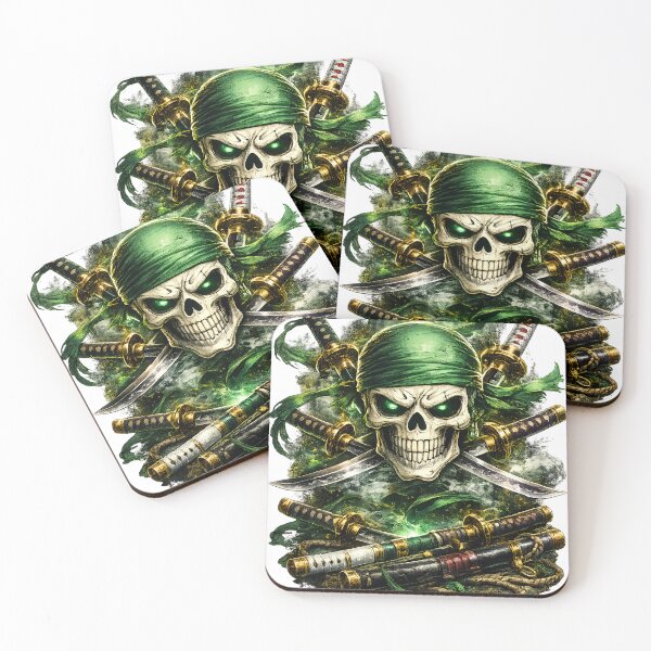 Item preview, Three Sword Skull | Legendary Pirate Zoro from One Piece Vintage Art designed and sold by SGeorgee.