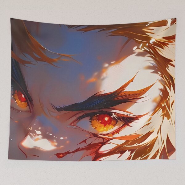 Item preview, Kyojuro Rengoku Demon Slayer Radiant Eyes Close Up designed and sold by SubtextandSass.