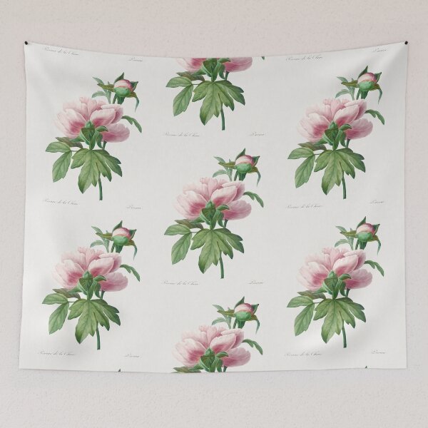 Item preview, Peony Flowers Vintage Botanical Illustration designed and sold by TheRetroArtRoom.