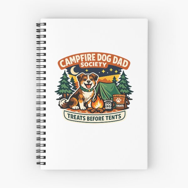 Item preview, Campfire Dog Dad Society Funny Camping Dog Shirt designed and sold by Concrete Coffee Studio.