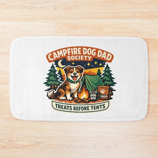 Item preview, Campfire Dog Dad Society Funny Camping Dog Shirt designed and sold by Concrete Coffee Studio.