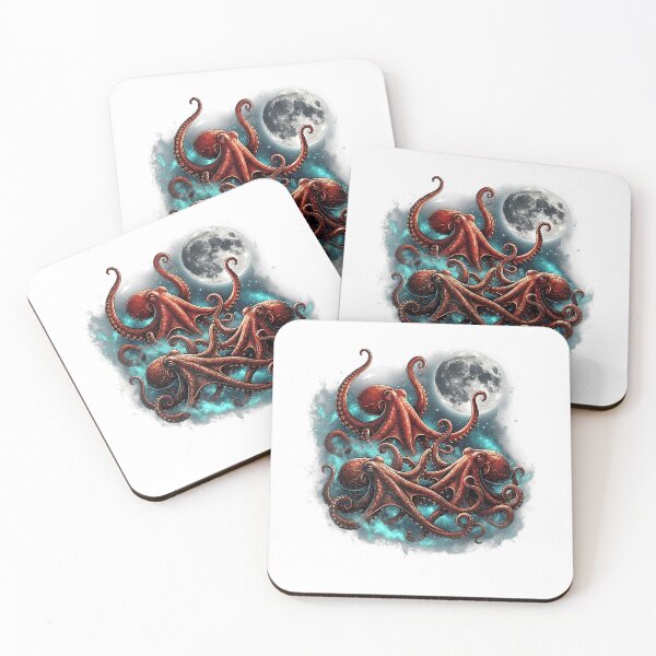 Item preview, Funny Cosmic Octopus Moon Galaxy Space Creature Ocean Lover T-Shirt designed and sold by Voila-creative.