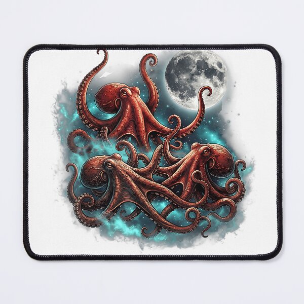 Item preview, Funny Cosmic Octopus Moon Galaxy Space Creature Ocean Lover T-Shirt designed and sold by Voila-creative.