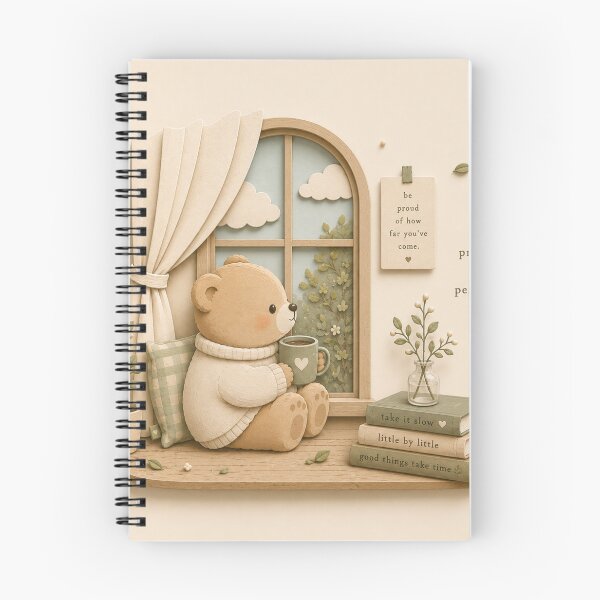 Item preview, Cute Teddy Bear Reading Cozy Room Illustration designed and sold by Siti Hoiriyah.