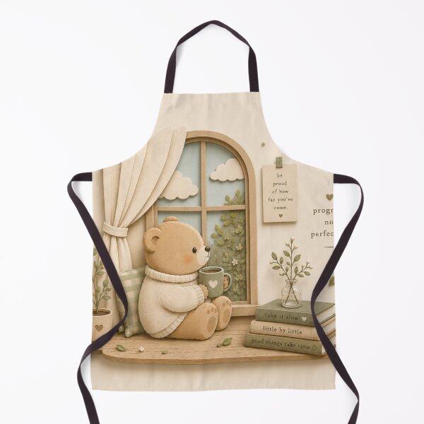 Item preview, Cute Teddy Bear Reading Cozy Room Illustration designed and sold by Siti Hoiriyah.