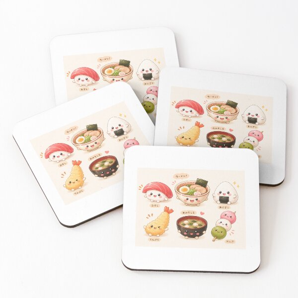 Item preview, Cute Japanese Food Character Design designed and sold by オルフェドリーム.