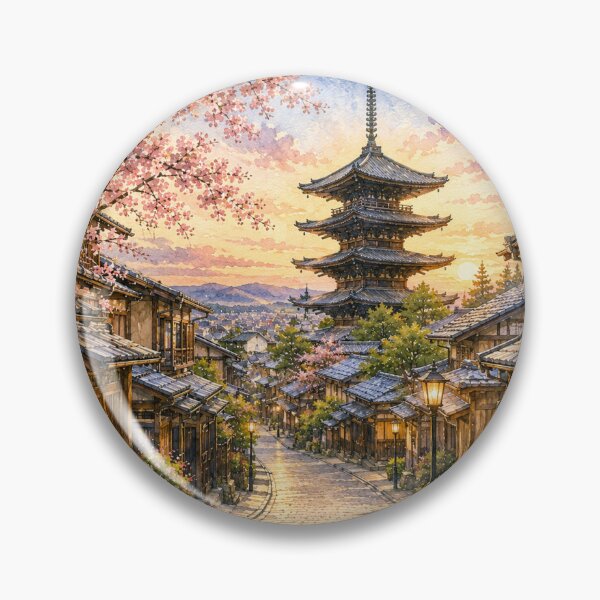 Item preview, Yasaka Pagoda Kyoto Watercolor designed and sold by KyotoSeasons.