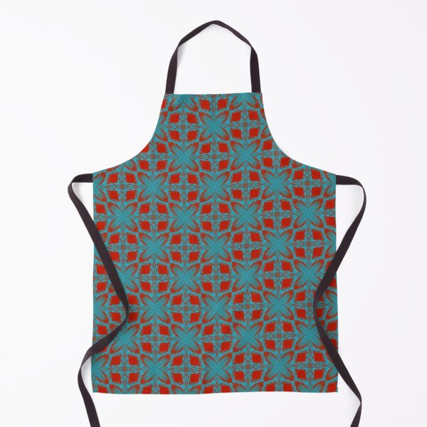 Item preview, Turquoise and Red Cross Pattern designed and sold by Shy Fractal Designs.