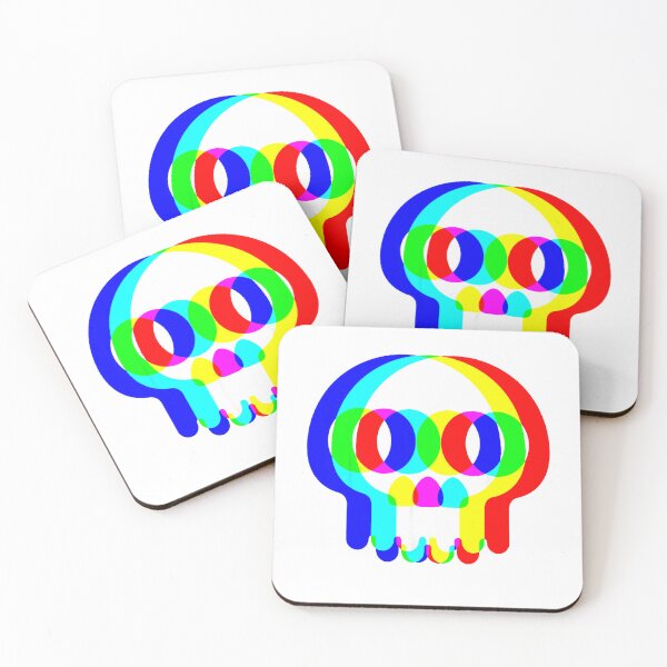 Item preview, Funny Skull Trippy Vaporwave Halloween Techno Rave EDM Party T-Shirt designed and sold by kevincuellar.