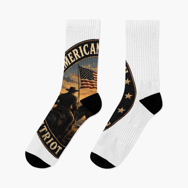 Item preview, American by Birth, Patriot by Choice – Cowboy USA Vintage Stickers designed and sold by Collins Design.