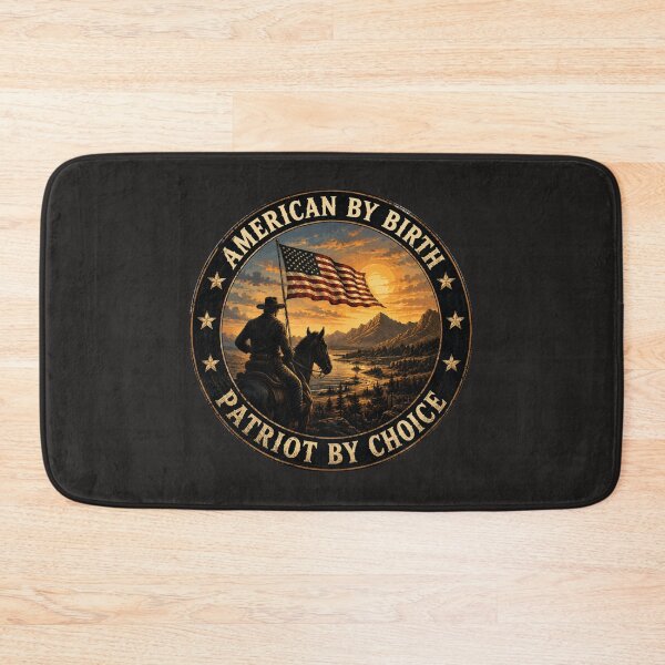 Item preview, American by Birth, Patriot by Choice – Cowboy USA Vintage Stickers designed and sold by Collins Design.