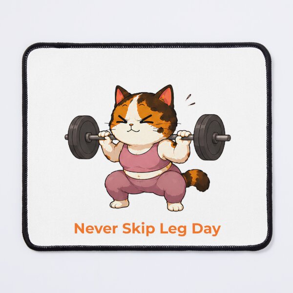 Item preview, Cozy Cute Calico Cat gym - Leg day designed and sold by Lunexa-Lab.