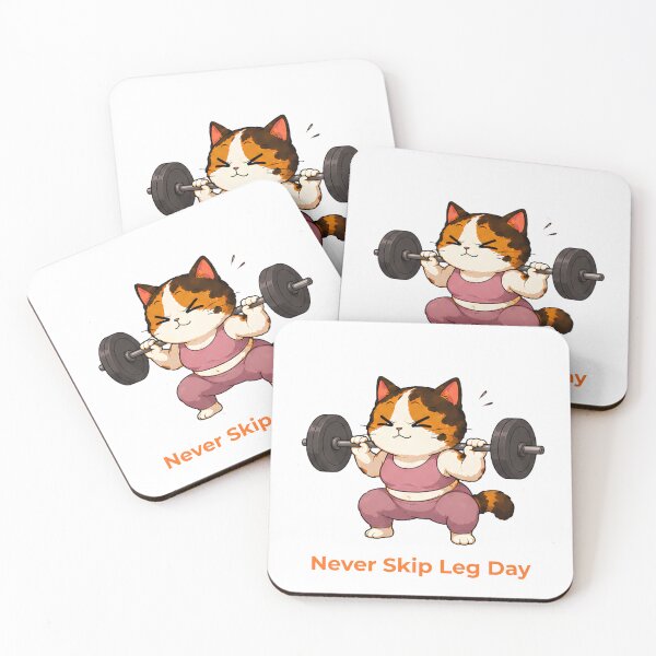 Item preview, Cozy Cute Calico Cat gym - Leg day designed and sold by Lunexa-Lab.