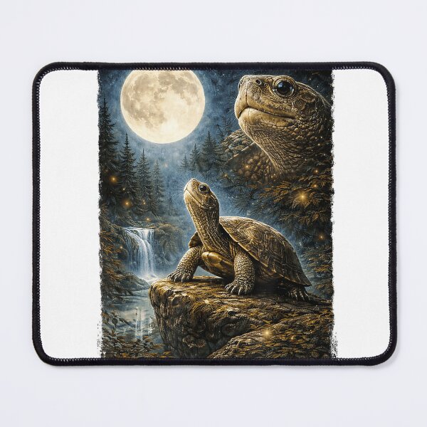 Item preview, Funny Turtle Art Design Turtle Howling at The Moon T-Shirt designed and sold by gidget-gadget.