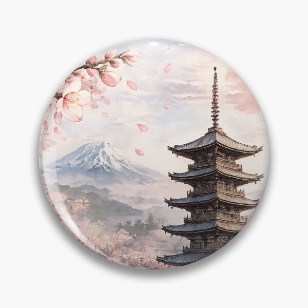 Item preview, Kyoto Cherry Blossom Temple designed and sold by KyotoSeasons.