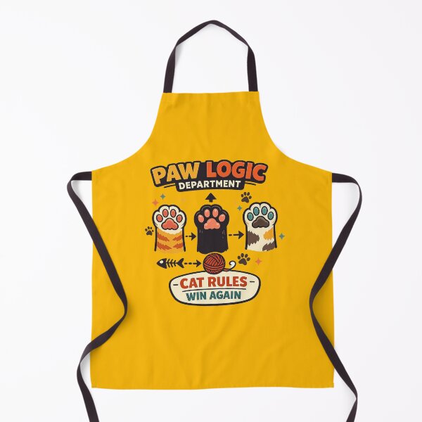 Item preview, Paw Logic Department Funny Cat Rules Retro Shirt designed and sold by Concrete Coffee Studio.