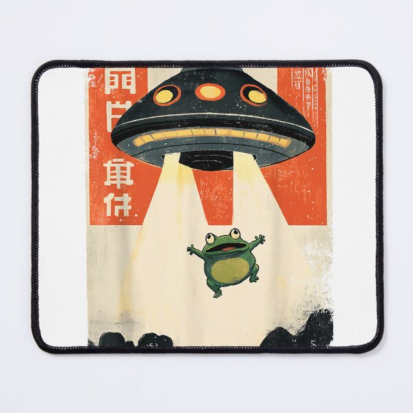 Item preview, Funny Vintage Japanese Frog Abdication UFO Alien Graphic T-Shirt designed and sold by ljat14.
