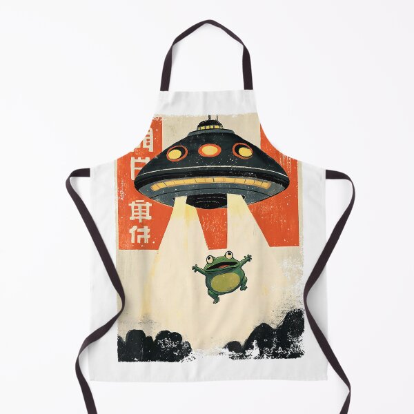 Item preview, Funny Vintage Japanese Frog Abdication UFO Alien Graphic T-Shirt designed and sold by ljat14.