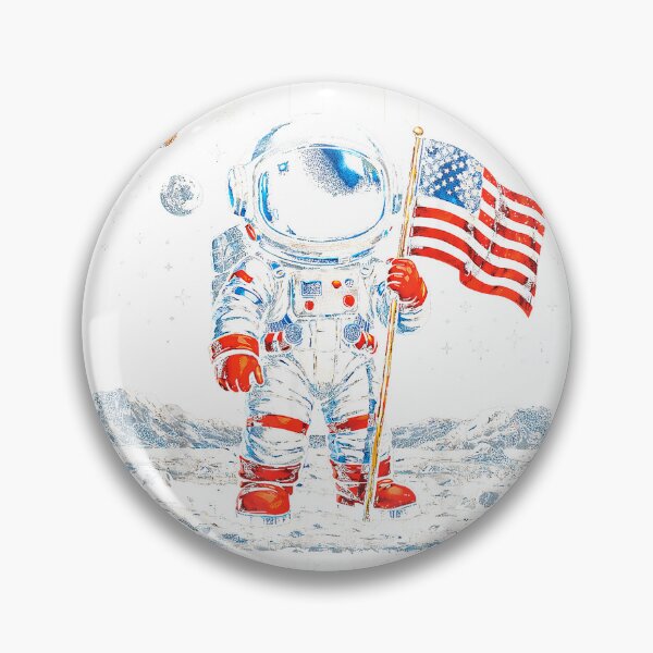 Item preview, Future Astronaut On The Moon Astronomy Outer Space USA Flag T-Shirt designed and sold by Aru Pxle.