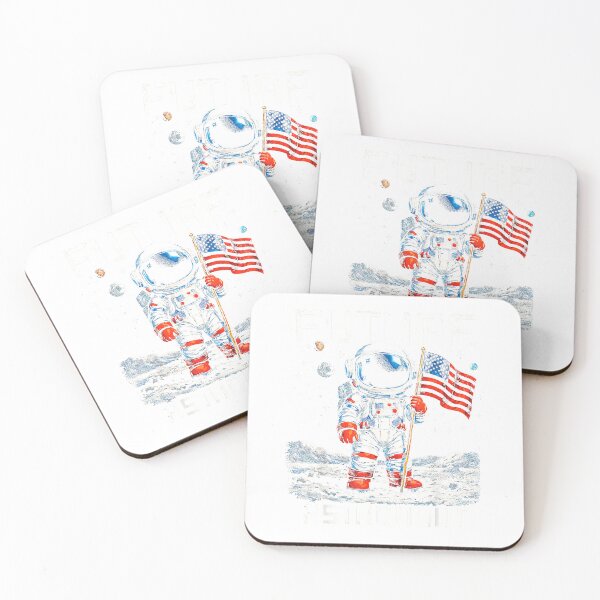 Item preview, Future Astronaut On The Moon Astronomy Outer Space USA Flag T-Shirt designed and sold by Aru Pxle.