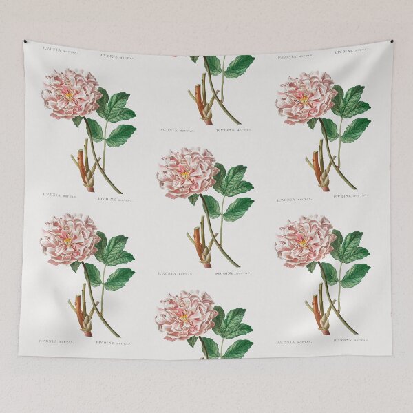Item preview, Moutan Peony Flowers Vintage Botanical Illustration designed and sold by TheRetroArtRoom.