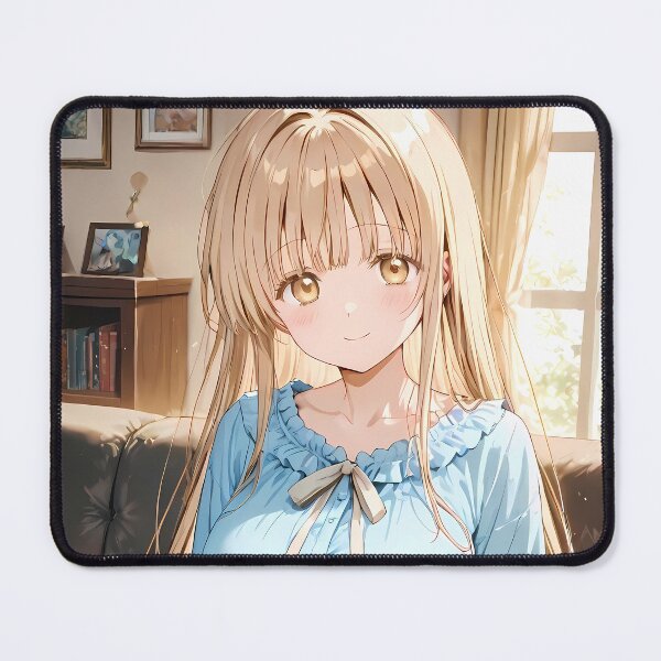 Item preview, Mahiru Shiina Angel Next Door Soft Blue Teddy Bear Cozy Smile designed and sold by SubtextandSass.