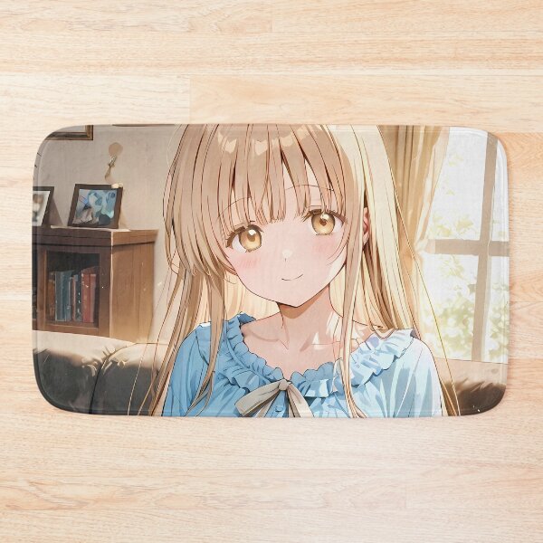 Item preview, Mahiru Shiina Angel Next Door Soft Blue Teddy Bear Cozy Smile designed and sold by SubtextandSass.