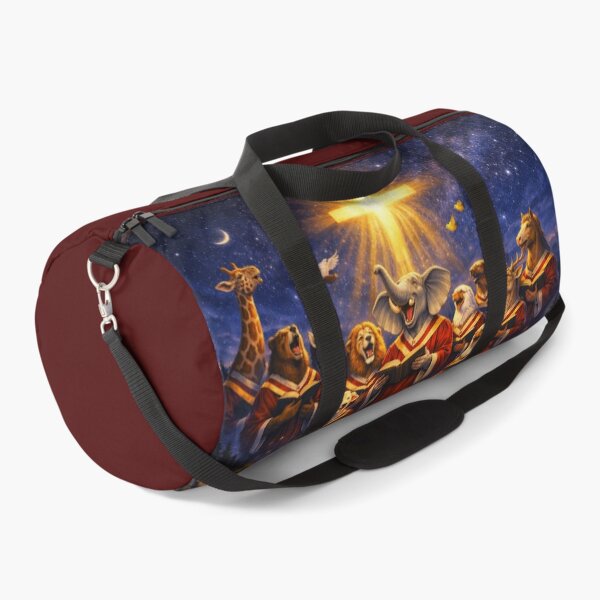 Item preview, Animals Gather at the Cross – Peaceful Night Scene designed and sold by MastersDesignNk.