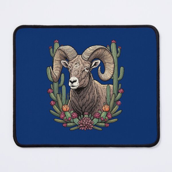 Item preview, Colorado Bighorn Sheep And Claret Cup Cactus designed and sold by taiche.