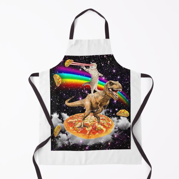 Item preview, Galaxy Laser Cat on Dinosaur on Pizza with Tacos & Rainbow T-Shirt designed and sold by igwaifus.