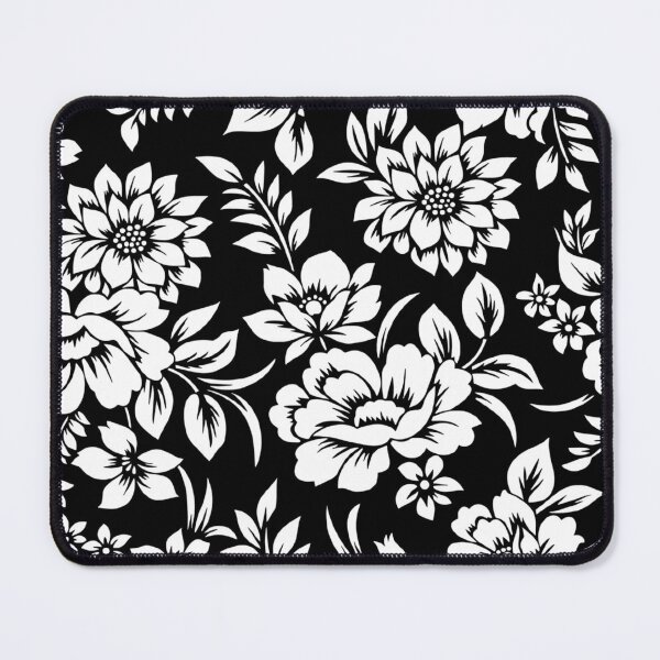 Item preview, Classic Monochrome: Timeless Black and White Floral Tapestry designed and sold by LiveLearnCreate.
