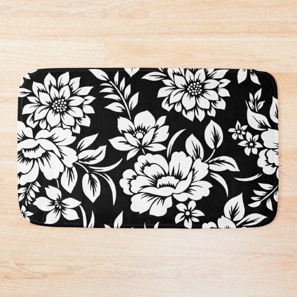 Item preview, Classic Monochrome: Timeless Black and White Floral Tapestry designed and sold by LiveLearnCreate.