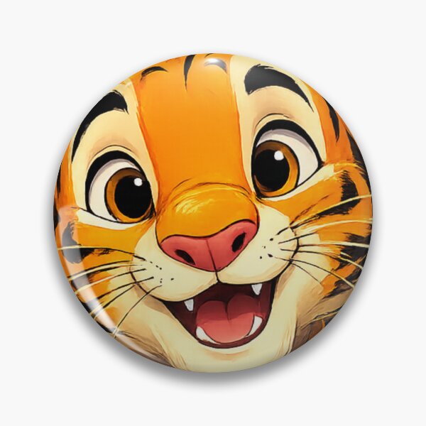 Item preview, Cute Watercolor Tiger Cub Illustration | Colorful Cartoon Splash Art designed and sold by Peanutspixel.