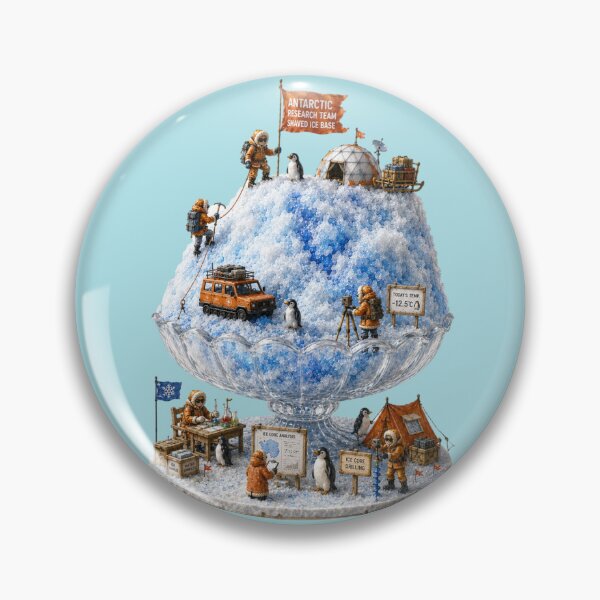 Item preview, Antarctic Shaved Ice Research Base | Miniature Polar Expedition Diorama designed and sold by sunbowjp stadio.