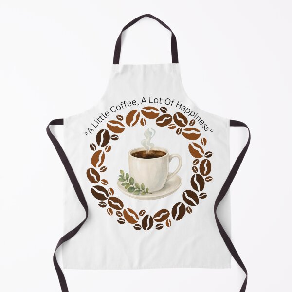 Item preview, A Little Coffee, A Lot Of Happiness - Cute Coffee Lover Quote Design designed and sold by Krish685.
