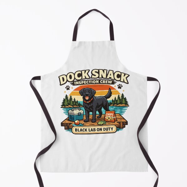 Item preview, Dock Snack Inspection Crew Black Lab Lake Dog designed and sold by Concrete Coffee Studio.
